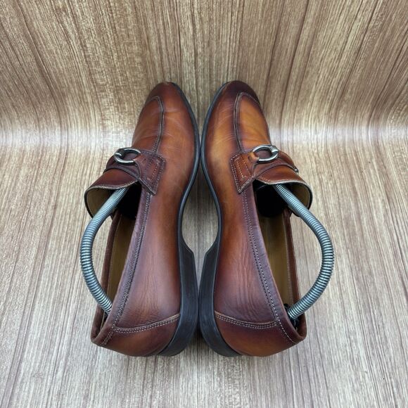 Magnanni Rafa II Horsebit Loafers Cognac Leather Men’s Size 8 Shoes - Picture 5 of 8